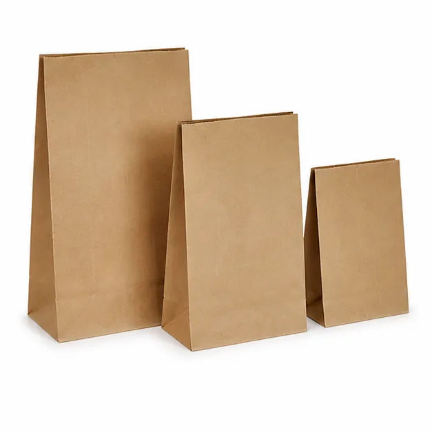 blokbodemzak van gerecycled papier
