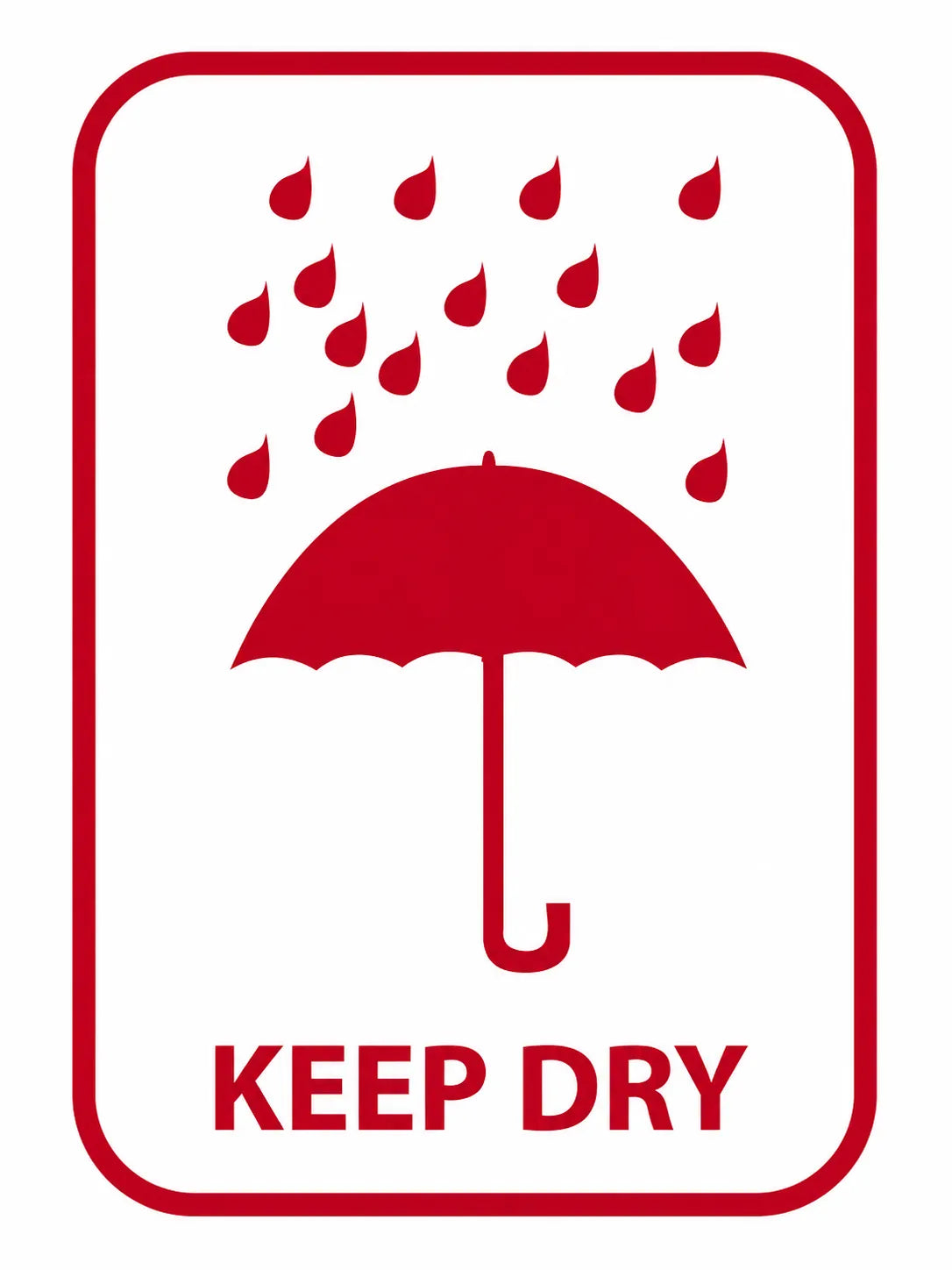 verpakkingsetiketten keep dry