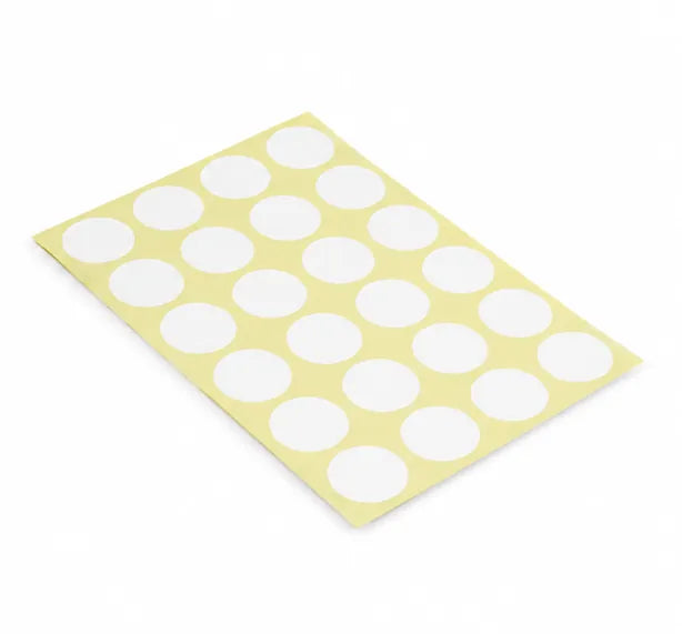 wit rond etiket permanent klevend