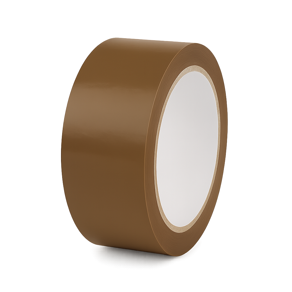 Geluidsarme PP-tape - sterk - bruin- 48mm - 66m