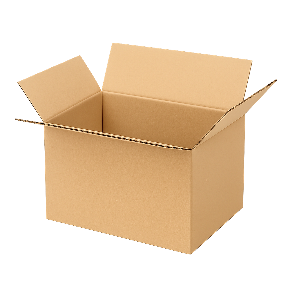 Doos van enkelgolfkarton lengte 30 tot 40 cm