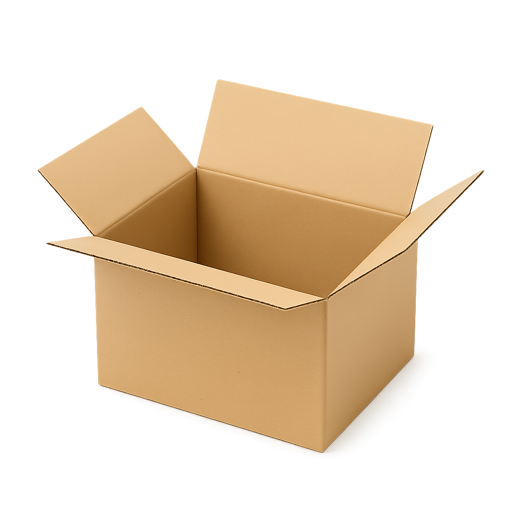 Doos van enkelgolfkarton lengte 40 tot 50 cm