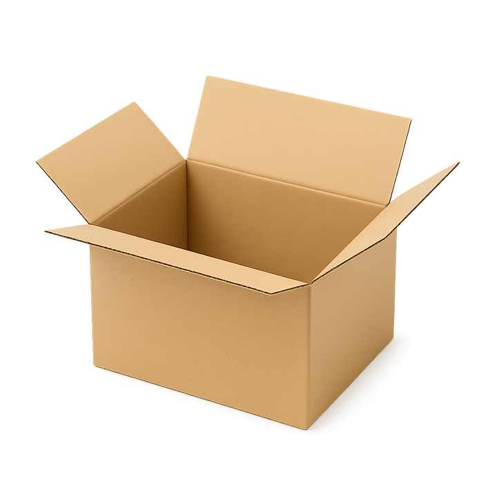 Doos van enkelgolfkarton lengte 40 tot 50 cm