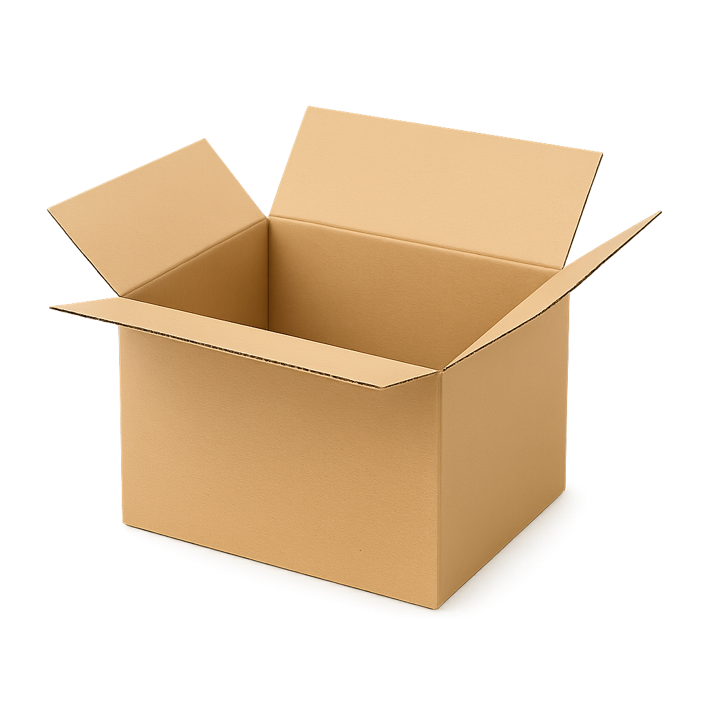 Doos van enkelgolfkarton 30x30x25cm