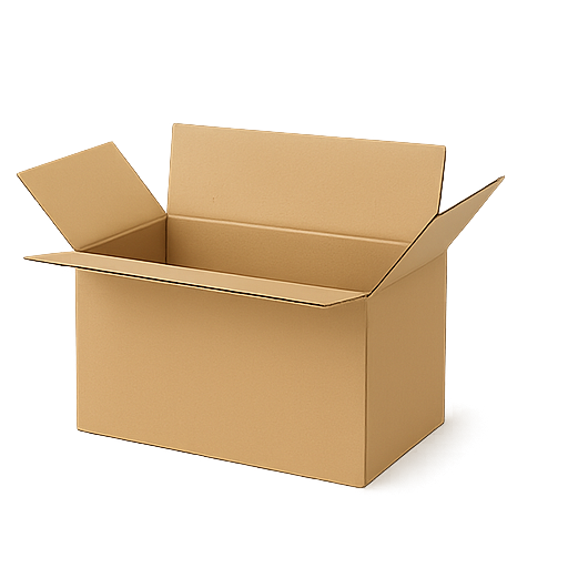 Doos van enkelgolfkarton lengte vanaf 50 cm