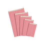 Geschenkzakje gelijnd kraftpapier roze — 5 formaten