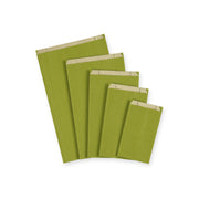 Geschenkzakje gelijnd kraftpapier olijfgroen — 5 formaten