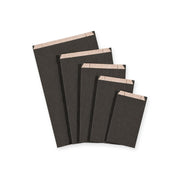 Geschenkzakje gelijnd kraftpapier zwart — 5 formaten