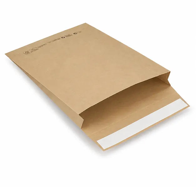 kraftpapieren verzendzak met zijvouwen