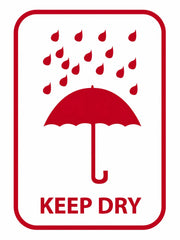 verpakkingsetiketten keep dry