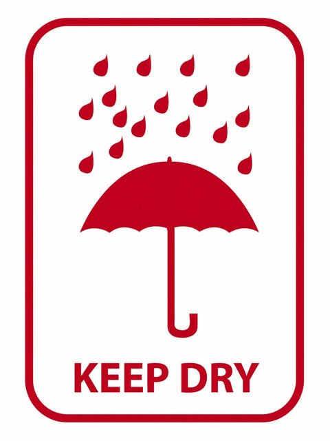 verpakkingsetiketten keep dry